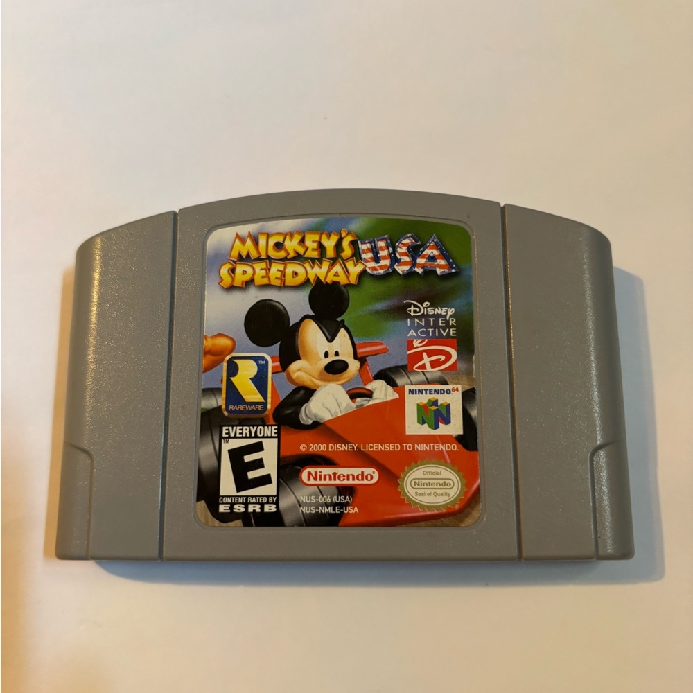 Nintendo 64 Mickey's Speedway USA Game Cartridge Tested And Working